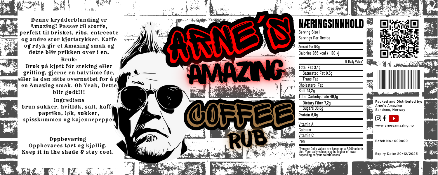 Arne`s Amazing Coffee Rub 220gr