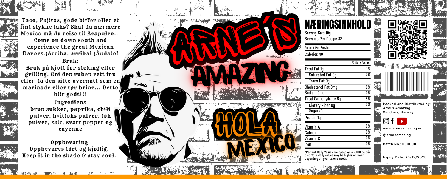 Arne`s Amazing Hola Mexico 170gr