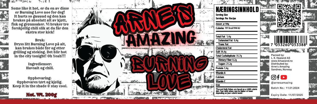 Arne`s Amazing Burning Love 210gr