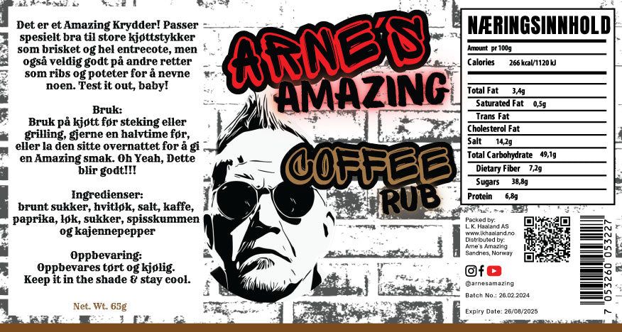 Arne`s Amazing Coffee Rub 65gr