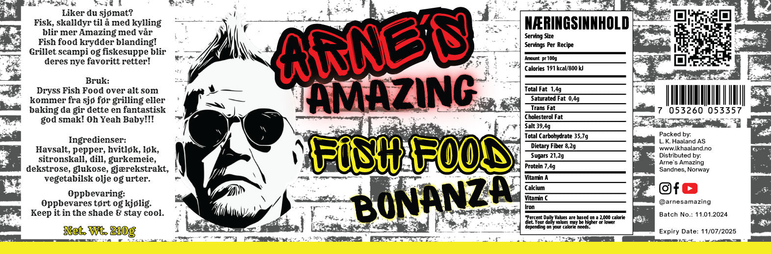 Arne`s Amazing Fish Food Bonanza 210gr